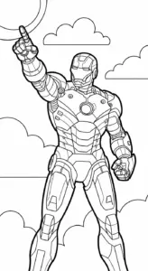 tranh tô màu Iron Man in ngay