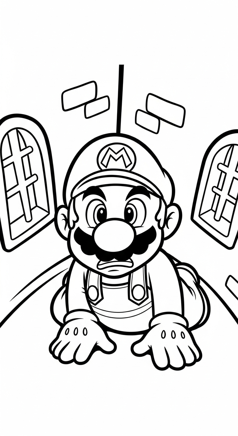 tải tranh tô màu Mario chất lượng cao