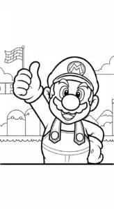 tải tranh tô màu Mario chất lượng cao