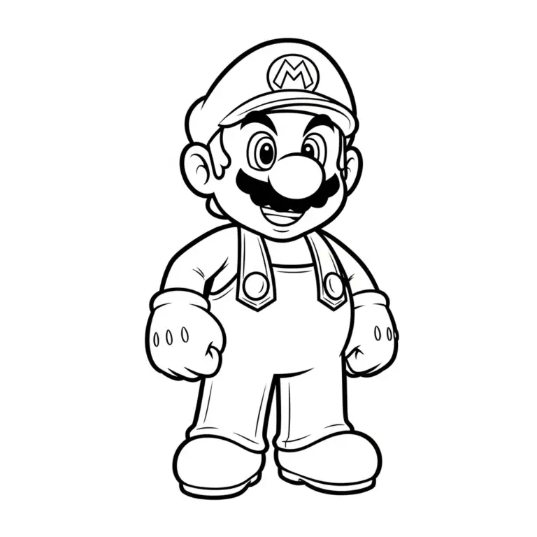 Tranh tô màu Mario
