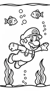 tải tranh tô màu Mario