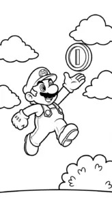 tải tranh tô màu Mario