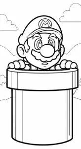 download tranh tô màu Mario miễn phí