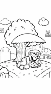 tải hình tô màu Mario miễn phí