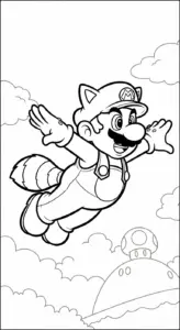 tải hình tô màu Mario cho bé 5 tuổi
