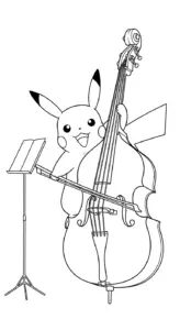tải hình tô màu Pikachu cho bé miễn phí