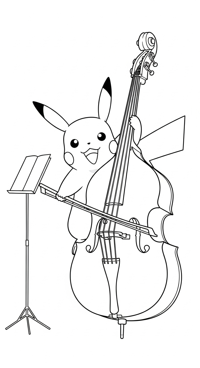 tải hình tô màu Pikachu cho bé miễn phí