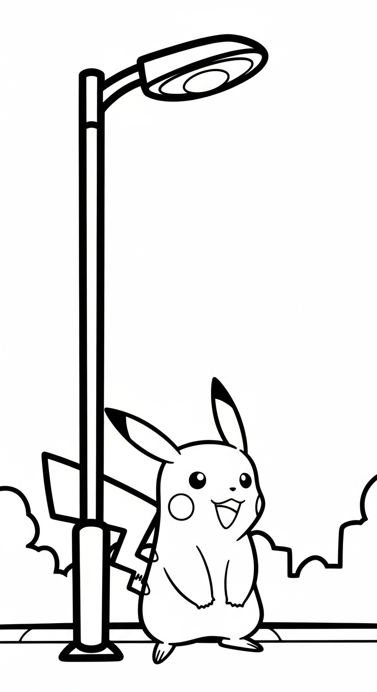 download hình tô màu Pikachu miễn phí