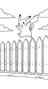 hình tô màu Pikachu cho bé 6 tuổi miễn phí