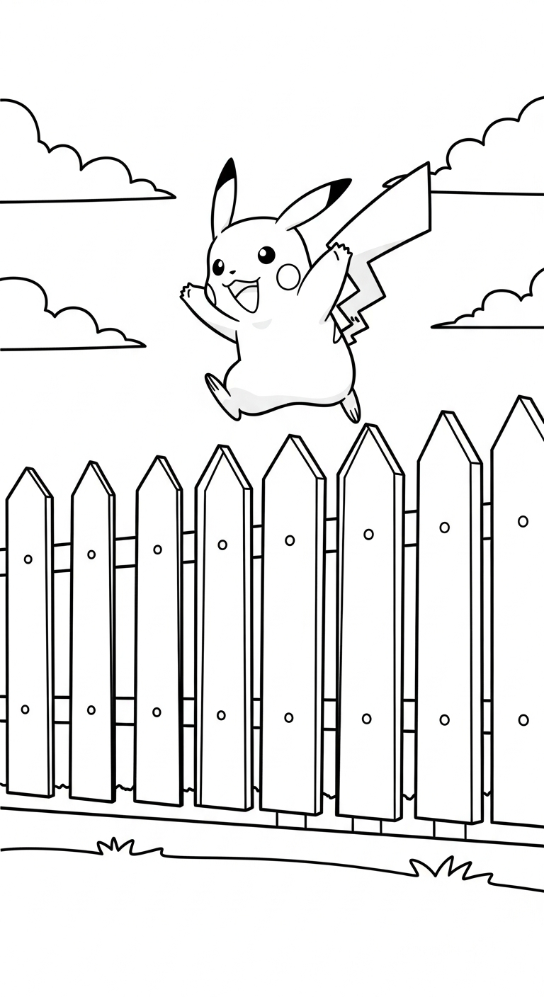 hình tô màu Pikachu cho bé 6 tuổi miễn phí