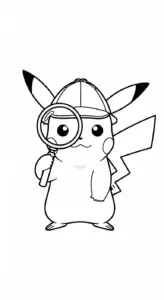 file hình tô màu Pikachu cho bé 4-5 tuổi