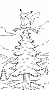 in hình tô màu Pikachu cho bé 7 tuổi