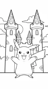 tải tranh tô màu Pikachu cho bé 4 tuổi