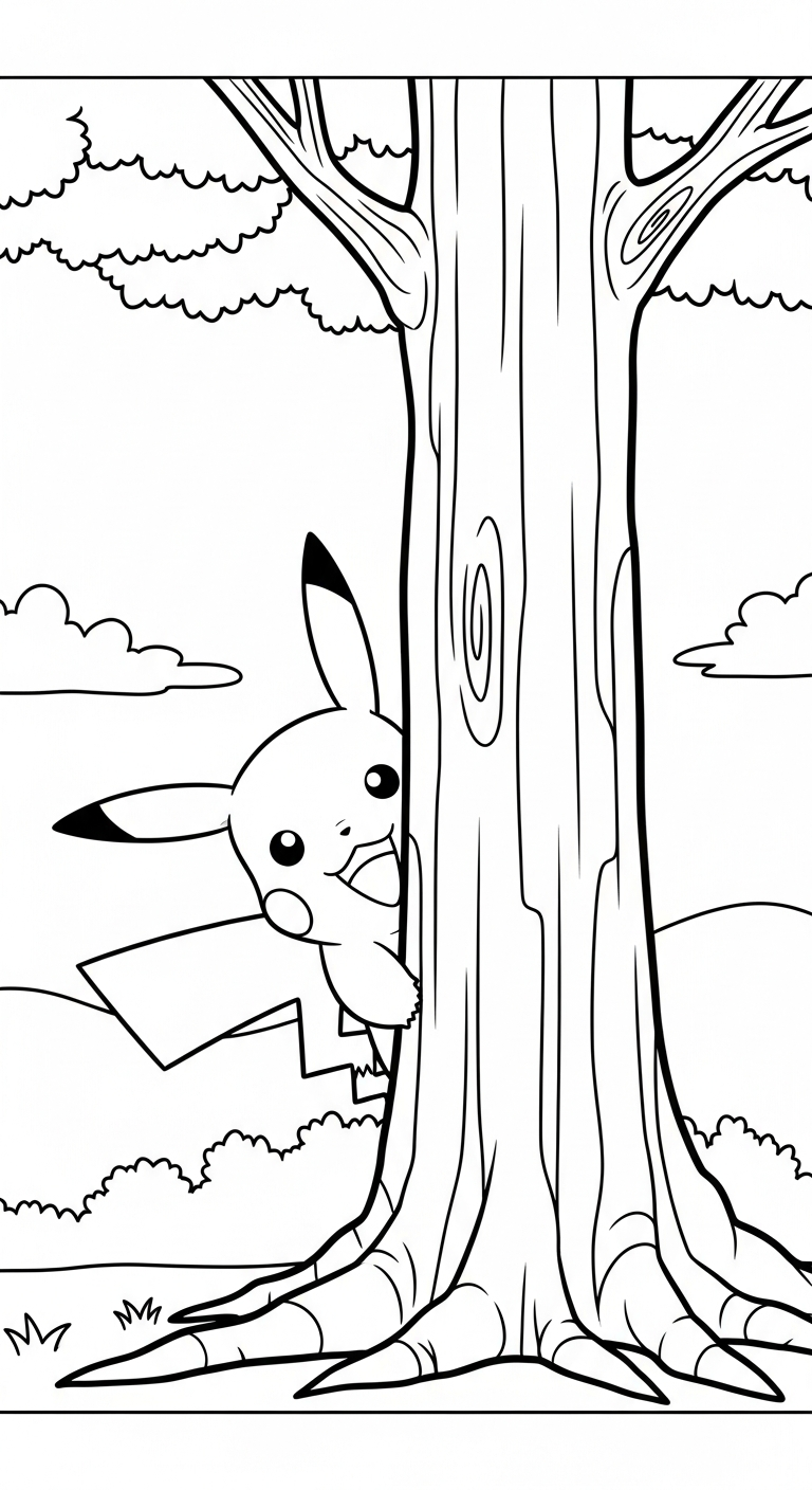 hình tô màu Pikachu cho bé 7 tuổi