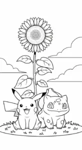 in hình tô màu Pikachu cho bé 8 tuổi