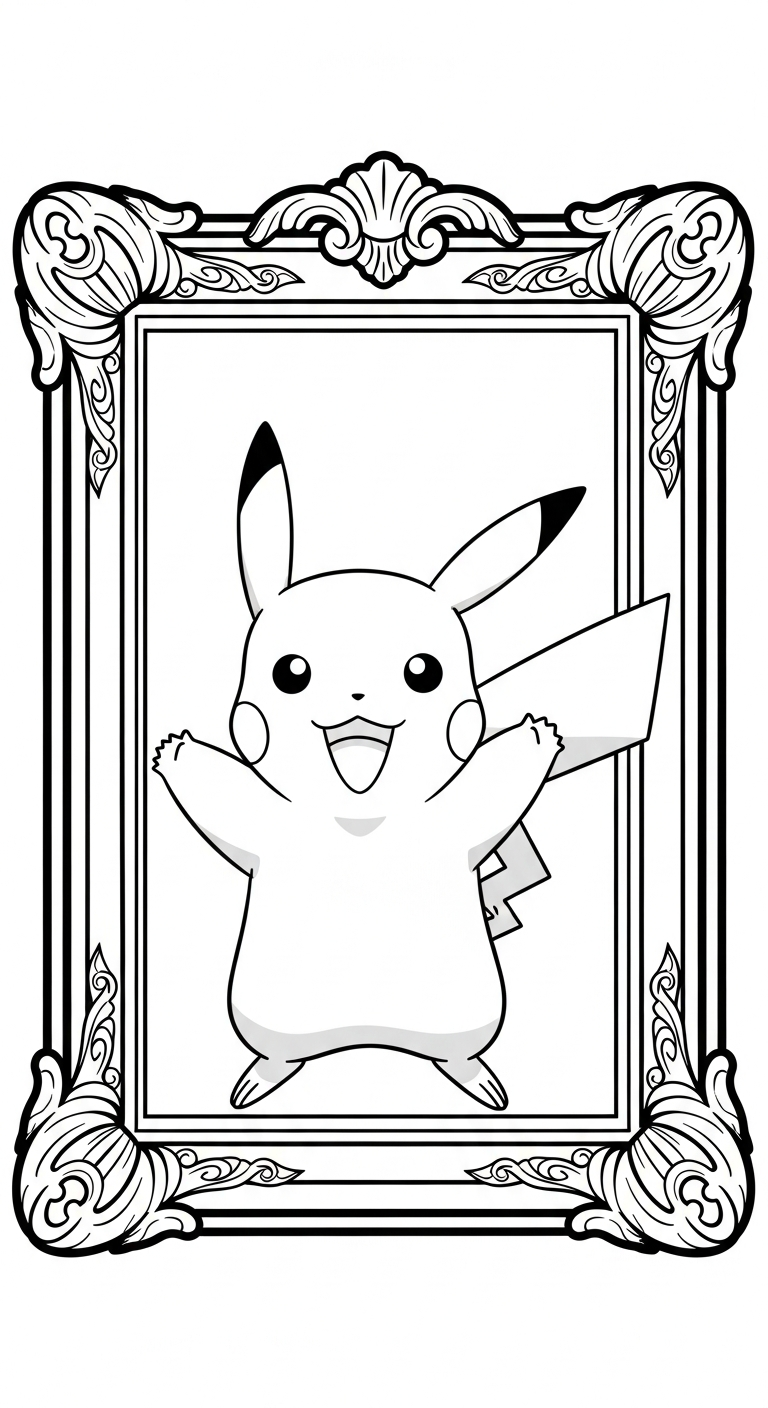 tranh tô màu Pikachu in ngay