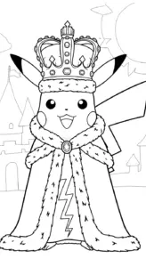 tranh tô màu Pikachu tập tô
