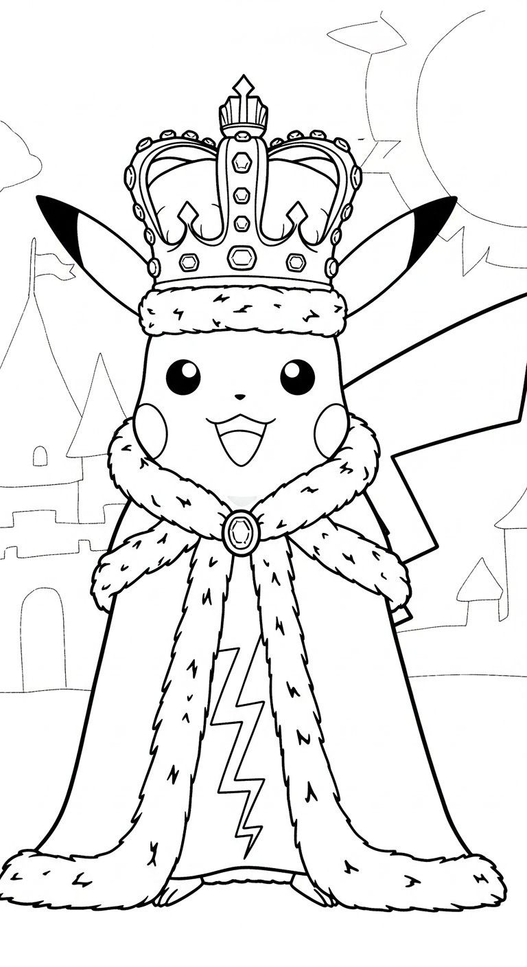 tranh tô màu Pikachu tập tô