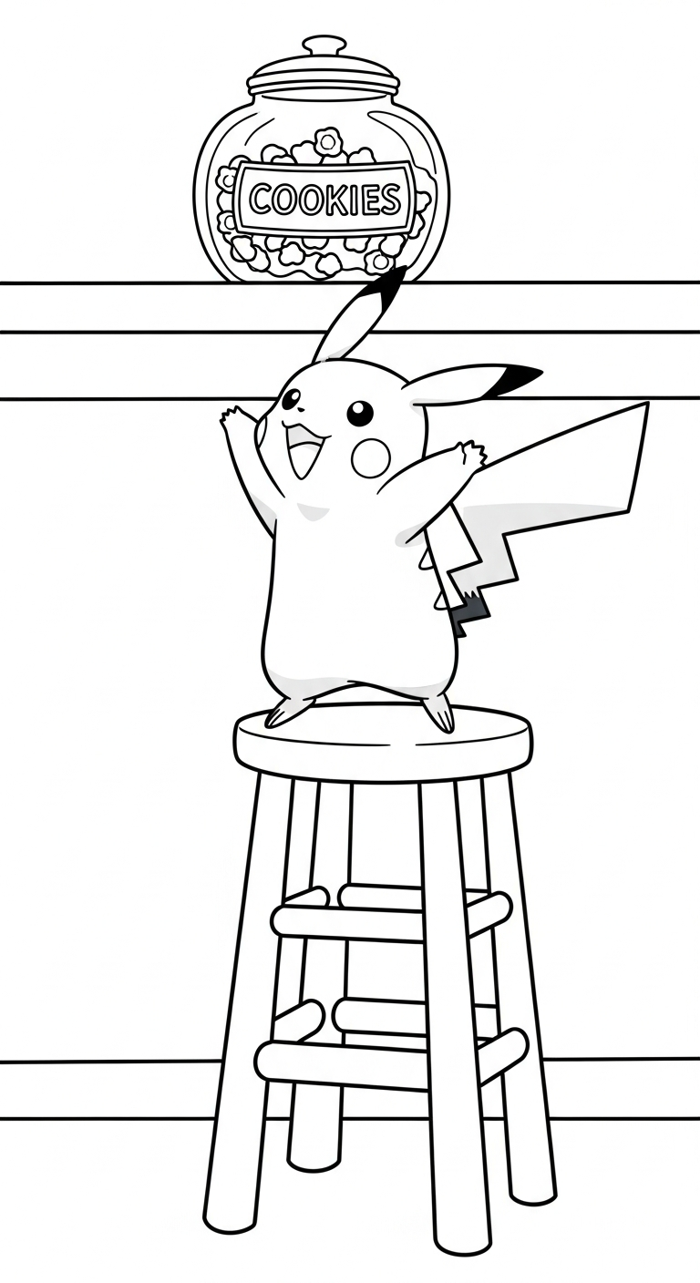 tranh tô màu Pikachu tập tô 1