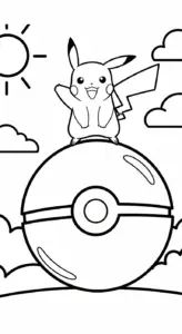 hình tô màu Pikachu cho bé 7-8 tuổi