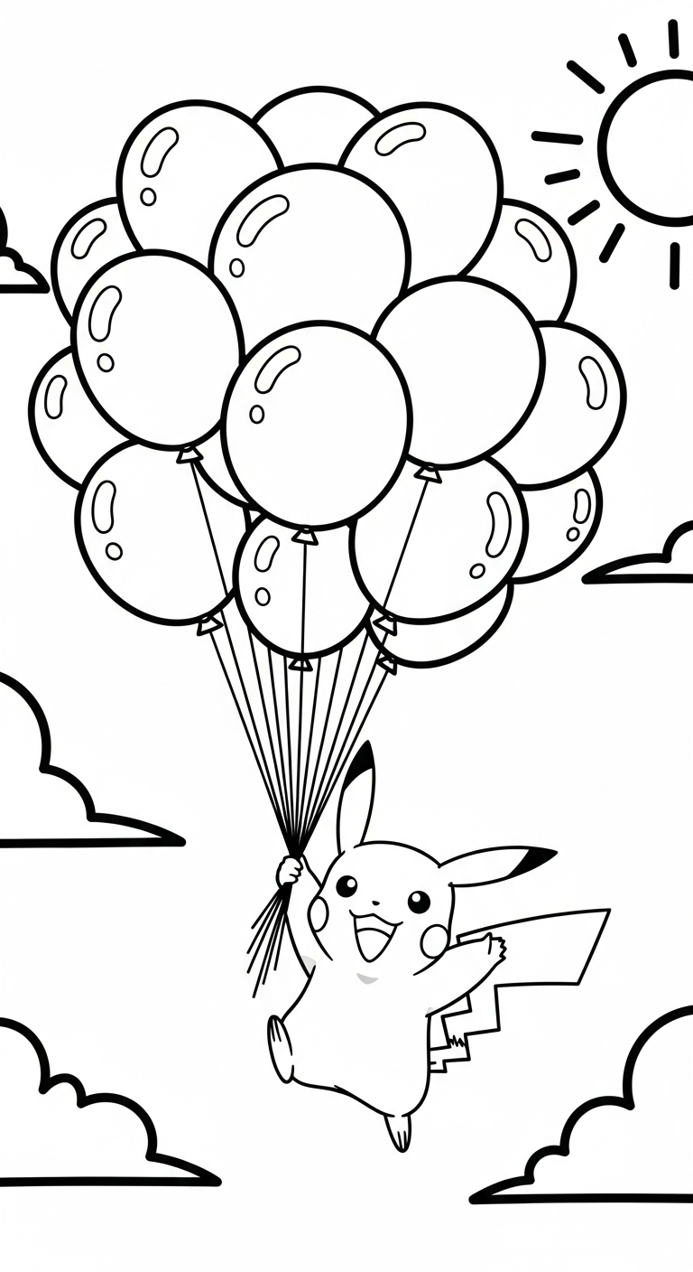 tải tranh tô màu Pikachu chất lượng cao