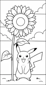 hình tô màu Pikachu miễn phí