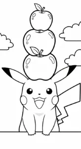 hình tô màu Pikachu cho bé 7 tuổi