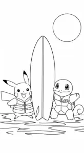 tải hình tô màu Pikachu cho bé 5 tuổi