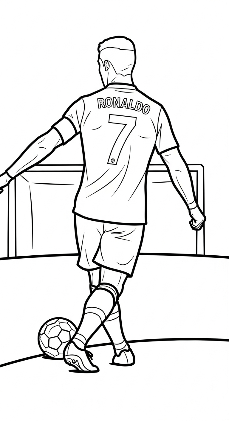 tải hình tô màu Ronaldo cho bé 8 tuổi