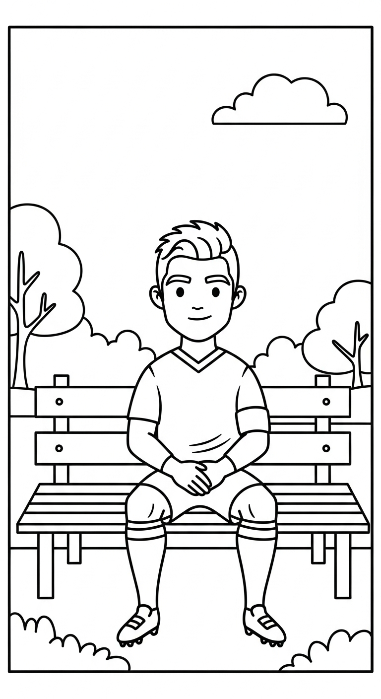 download tranh tô màu Ronaldo miễn phí