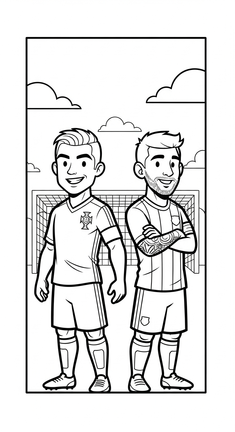 tải tranh tô màu Ronaldo cho bé 7 tuổi