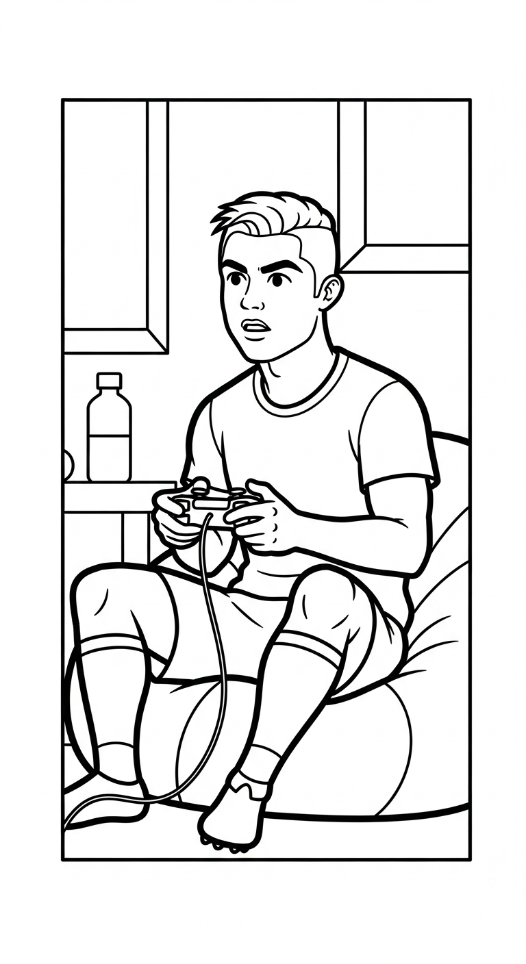 tải tranh tô màu Ronaldo cho bé