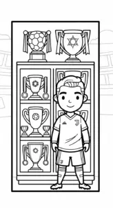 tranh tô màu Ronaldo cho bé 4 tuổi miễn phí