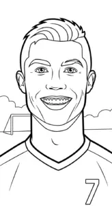 tải tranh tô màu Ronaldo cho bé 4 tuổi