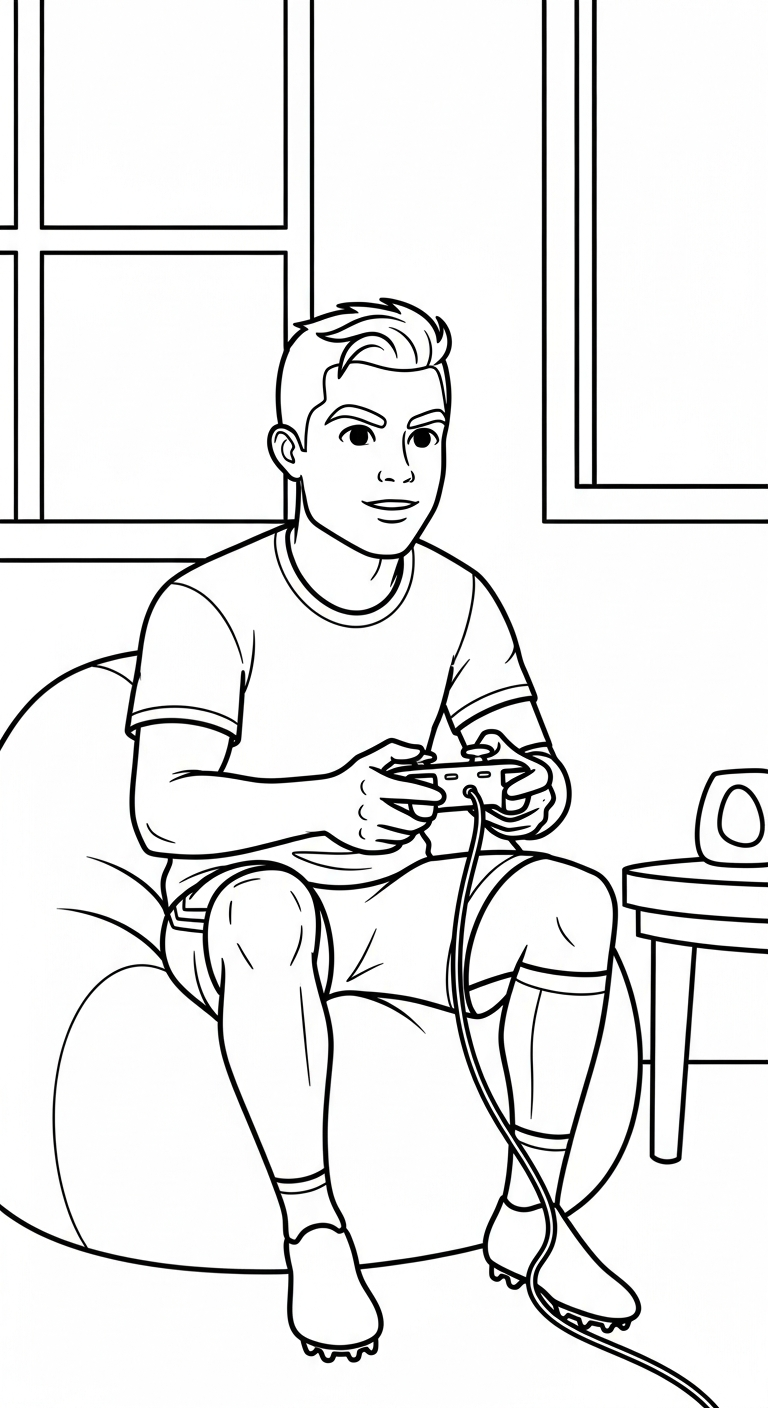tải tranh tô màu Ronaldo cho bé 7 tuổi 1