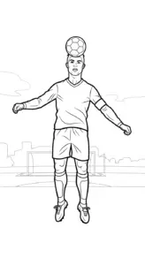 in tranh tô màu Ronaldo cho bé 7 tuổi