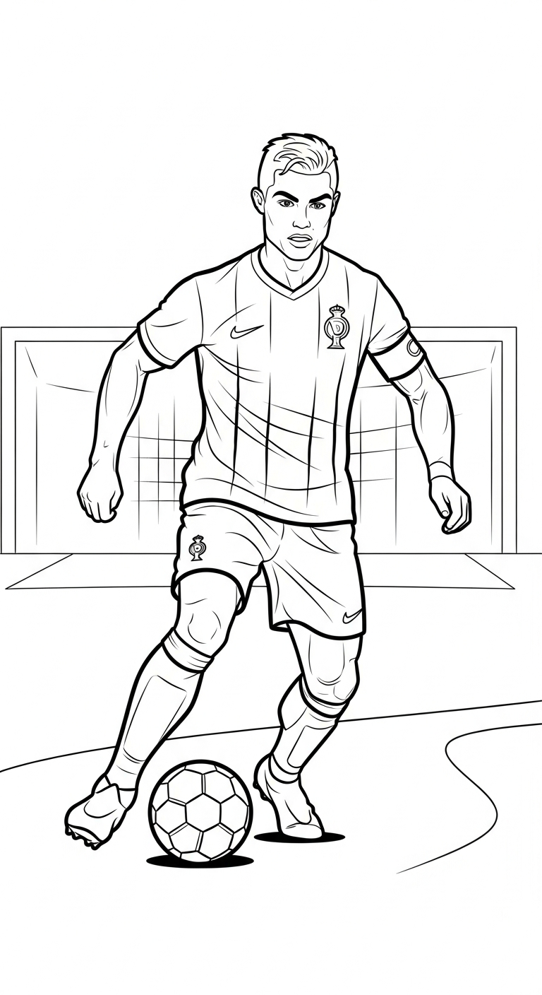 tải hình tô màu Ronaldo