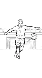 tải tranh tô màu Ronaldo