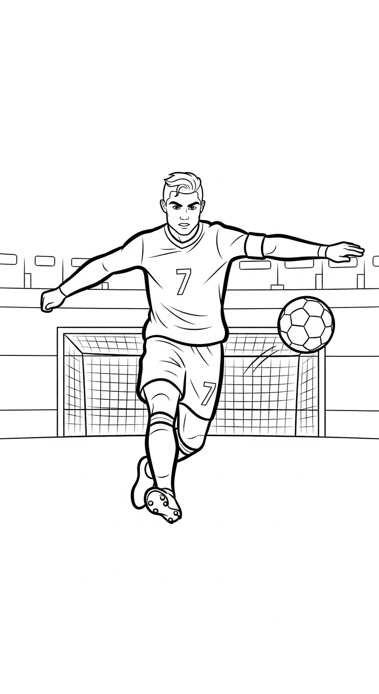 tải tranh tô màu Ronaldo