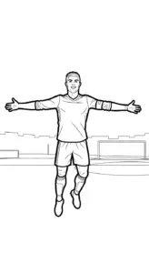 tranh tô màu Ronaldo cho bé 7 tuổi
