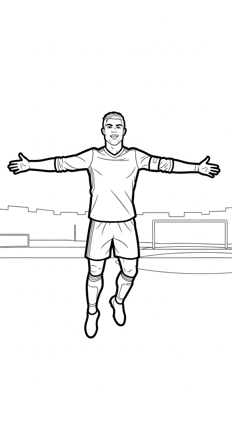 tranh tô màu Ronaldo cho bé 7 tuổi