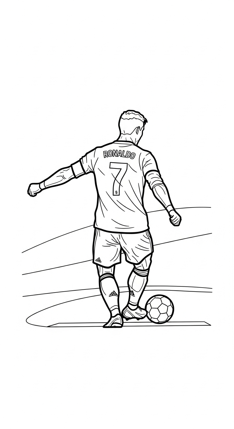 tải hình tô màu Ronaldo không mất tiền