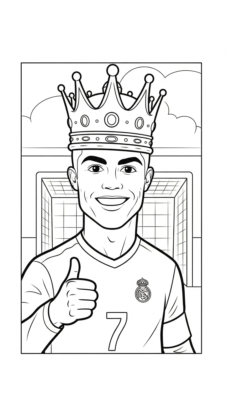 hình tô màu Ronaldo pdf