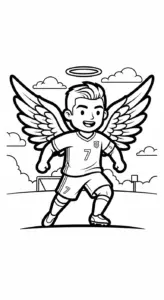 hình tô màu Ronaldo cho bé đơn giản