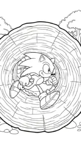 tranh tô màu Sonic cho bé 5 tuổi miễn phí