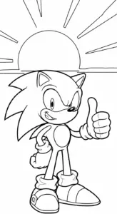 hình tô màu Sonic in ngay