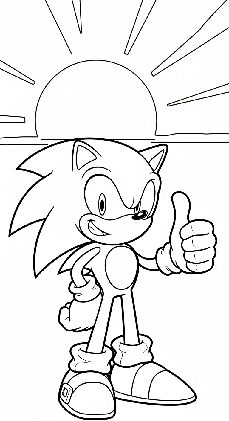 hình tô màu Sonic in ngay