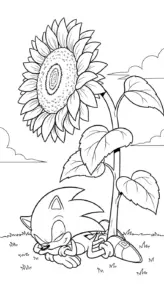 mẫu hình tô màu Sonic cho bé