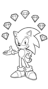 hình tô màu Sonic cho trẻ em