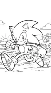 tải tranh tô màu Sonic cho bé 6 tuổi